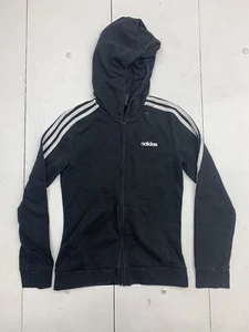 Adidas Boys Black Fullzip Jacket Size Small - Picture 1 of 5