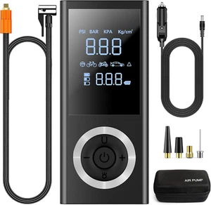 "Tire Inflator Portable Air Compressor, 150 PSI, Rechargeable, Smart Pump" - Picture 1 of 12