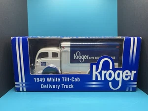 Camión de reparto "Kroger" con cabina inclinable blanco escala 1949 ERTL COLECCIONABLES RARO - Imagen 1 de 7
