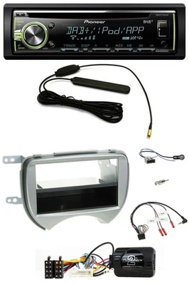 Pioneer MP3 USB CD DAB Lenkrad Autoradio für Nissan Micra 2010-2013 silber - Bild 1 von 4