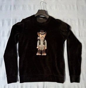 ⚡️Dolce & Gabbana ⚡️Western 🤠Cowboy 🤠 Sweatshirt Embroidered Black Size (44) - Picture 1 of 11