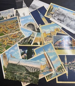 Lote 25 postales antiguas y de colección de California Feria Mundial Expo San Diego Francisco - Imagen 1 de 10