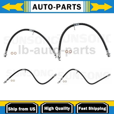 Manguera de freno delantera trasera 4x para Toyota Camry 2007-2009 Sunsong Foto 1 de 4