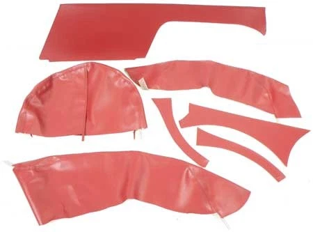 Chevy II Nova 1965-67; juego de cubierta de área de carga para camioneta; rojo; juego de 7 piezas - Foto 1 de 1