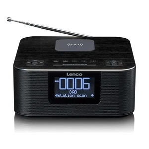 Lenco CR-650BK - DAB+/ FM Radiowecker mit Bluetooth"' und kabelloser Ladefunktio - Bild 1 von 6