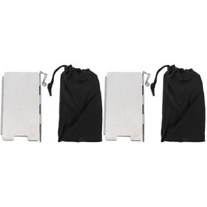 2 Juegos Parabrisas Camping Quemador Cocina Exterior Parabrisas Estufa para - Imagen 1 de 12