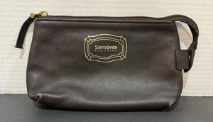 Samsonite Black Label kleine dunkelbraune Ledertasche Allzwecktasche 8”x5” - Bild 1 von 9