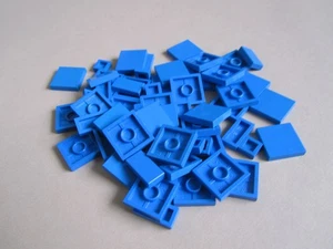 LEGO Fliesen alt blau 55 Stück gebraucht 3069a 3068a blue Tile without groove - Picture 1 of 4