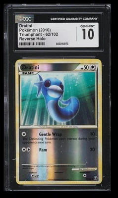 2010 Pokemon Triumphant Dratini CGC 10 English #62/102 Reverse Holo - Image 1 of 2