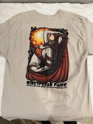Camisa Widespread Panic Jeff Wood 2013 Atlanta Ga Foto 1 de 4