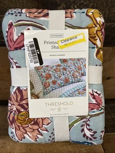 Threshold Standard Size Earthy Vines Printed Voile Sham New - Picture 1 of 9