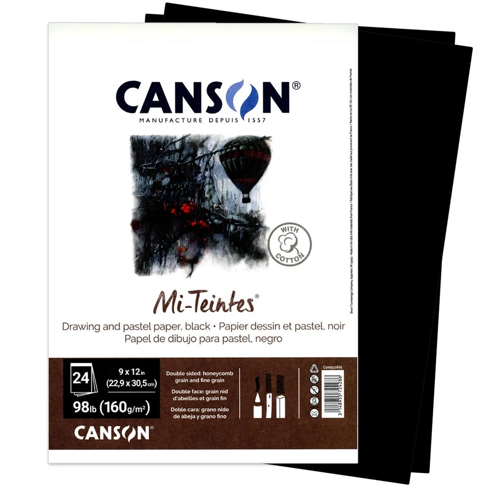 Canson Mi-Teintes Pastel Black Paper Pad - Image 1 of 1