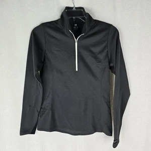 Kerrits Women's Medium Gray Long Sleeve Fleece Lined Quarter Zip Equestrian - Picture 1 of 10
