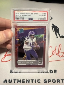 2020 Donruss Optic Rated Rookies Red Mojo Prizm Justin Jefferson PSA 10Rookie RC - Picture 1 of 2