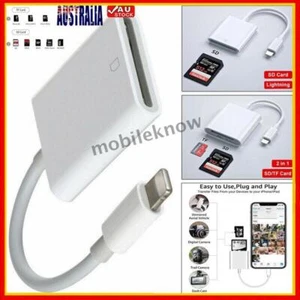 For iPhone to SD TF Card Camera Reader Adapter for iPhone 15/14/13/12/11 Pro Max - Picture 1 of 8
