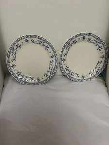 2  Simplicity By Heritage Mint  Japan Blue & White Porcelain Dinner Plates 10'' - Picture 1 of 1