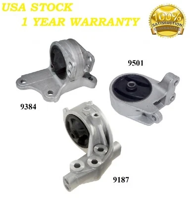 3PCS MOTOR & TRANS MOUNT FIT 2000-2005 Mitsubishi Eclipse 3.0L - Auto Trans. - Image 1 of 4