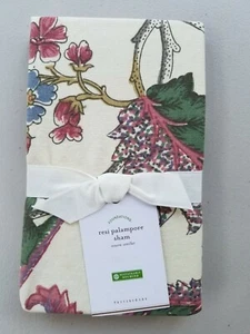 Pottery Barn Resi Palampore King Shams Set 2 Ivory Raspberry Red Floral Pair𦩠- Picture 1 of 2