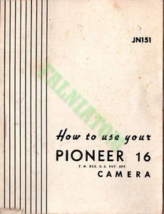 Vintage Ansco Pioneer 16 Camera Manual (16 pages) - Picture 1 of 1