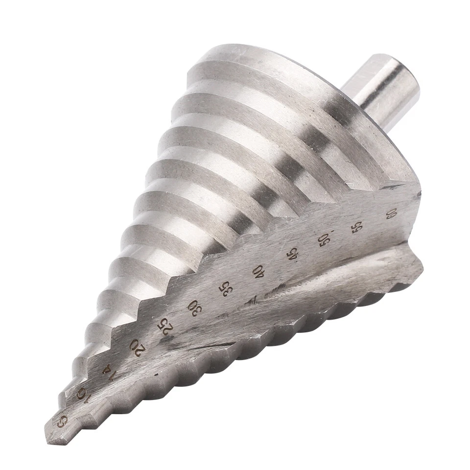 XCAN 6-60mm HSS Spiral Step Drill Bit Stepped for Metal Wood Steel Cone Cutter Hole
