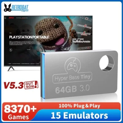 Retrobat Portable 64GB Game USB 3.0 Disk 9K Games 15 Emulators TV PC Laptop - Image 1 of 4
