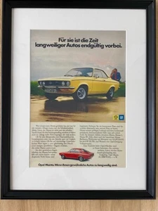 1973 Opel Manta SR A Original Vintage Werbung gerahmt Bild Bilderrahmen Oldtimer - Bild 1 von 1