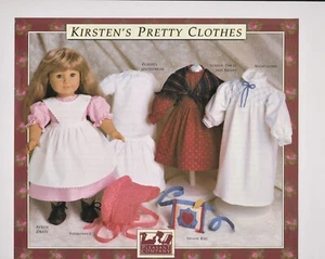 American Girl Doll Kirsten Clothing Sewing Reprod.Pattern OOP Pleasant Company - Picture 1 of 5