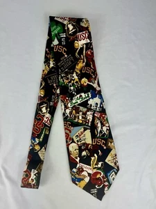 Trojans USC Vintage Silk Necktie Tom Bergin's Rose Bowl Fight On 901 Club 56” - Picture 1 of 9