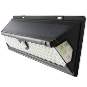 LED RV Motion Sensor Solar Exterior Porch Utility Light Fixture 86 LED BLK 270° - Picture 1 of 12