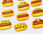 Barbi Dollhouse Miniature Food Mini Hotdogs Tiny BBQ Link Mix Loaded Lot 👻🧲6pc