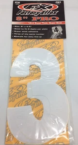 FACTORY EFFEX MX Racing Decals, Number 3 Decal Stickers Vinyl 8” WHITE, 134373 - Picture 1 of 1