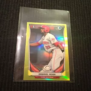 2014 BOWMAN CHROME FACTORY MINI #39 GABRIEL ROSA *GOLD REFRACTOR #17/25* REDS - Picture 1 of 1
