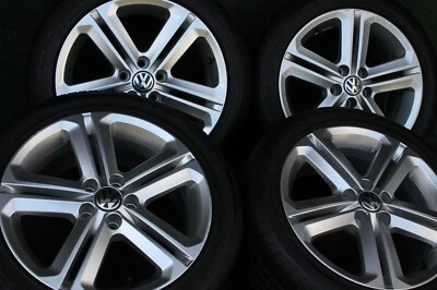 Original VW POLO 6R Alufelgen 6R0601025T Sommerräder 215/45 R16 90V -6,5mm - Bild 1 von 4