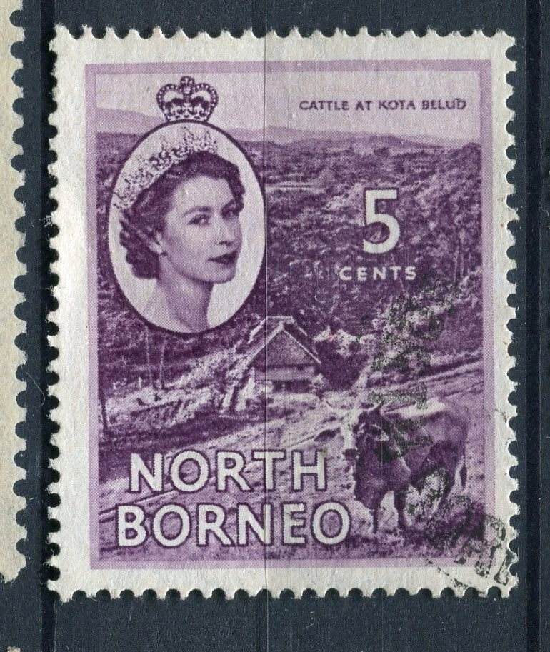 NORTH BORNEO; 1950s early QEII pictorial issue fine used 5c. value - Image 1 of 1