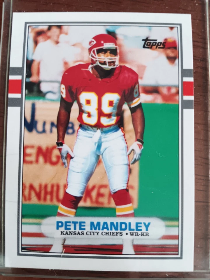 PETE MANDLEY KANSAS CITY CHIEFS 1989 TOPPS FOOTBALL, CARD# 12T - Image 1 of 1