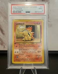 2000 POKEMON NEO GENESIS 1ST ED #57 CYNDAQUIL PSA 9 - Picture 1 of 2
