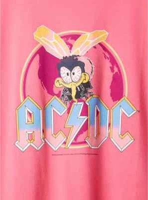 Camiseta Torrid ACDC AC/DC Slim Fit Costura – ALGODÓN ROSA talla 2x 3x nueva con etiquetas Foto 1 de 4