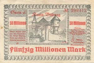 Germany - Kreis Bitburg - 1923 - 50000000 mark - banknote - VF- - Picture 1 of 2
