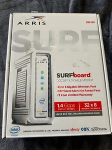 New, "Arris" surfboard 3.0 cable modem. 1.4 gbps. 32x8 channels. - Picture 1 of 6
