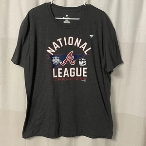 Atlanta Braves 2021 NL Champions Fanatics T-Shirt Herren Größe XL dunkelgrau EUC - Bild 1 von 3