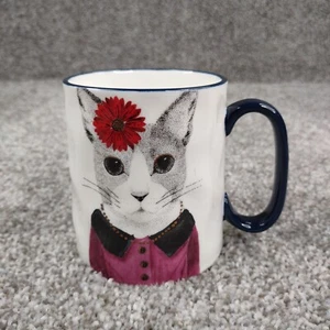 Artículos para el hogar Hipster Animal Taza GATO Café Gatito en Ropa Flor - Imagen 1 de 3