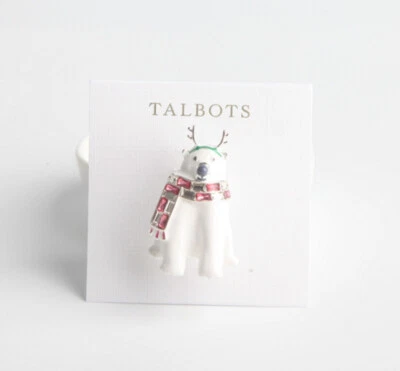 🆕 Broche TALBOTS OSO POLAR - BROCHE JOYA - ¡NUEVO EN TARJETA! Foto 1 de 4