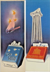 CIGARETTE BOOKMARKS: MACEDONIA THREE STARS EDELWEISS TWO PALMS - TWO PIECE LOT - Picture 1 of 2