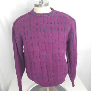 Vtg Shenandoah Crewneck Sweater Sz L Colorful Grandpa Grunge 90s Knit - Picture 1 of 5