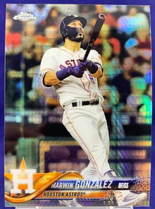 Topps Chrome 2018 MARWIN GONZALEZ HOUSTON ASTROS PRISM REFRACTOR Parallel Card  - Picture 1 of 2