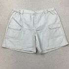 Savane Cargo Shorts Men's Size 44 Tan Flat Front Multi-Pocket Cotton Casual