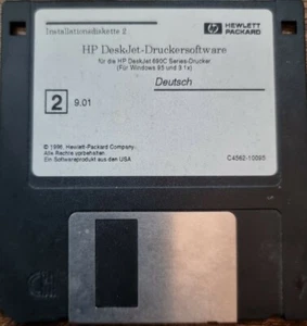 HP Deskjet-Druckersoftware Installationsdiskette 2 (2 / 9.01) (1996) - Bild 1 von 2