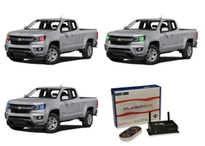 RGB Multi Color WIFI Headlight Halo kit for Chevrolet Colorado 15-16 - Foto 1 di 6