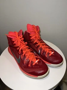Nike  Hyperdunk TB 2014 Gym High Top Basketball Sneakers Red & Orange Size 11 - Picture 1 of 9