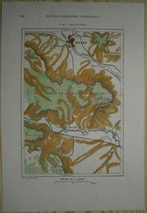 1877 mapa de Perron REIMS & EPERNAY, CHAMPÁN, FRANCIA (#188) - Imagen 1 de 1